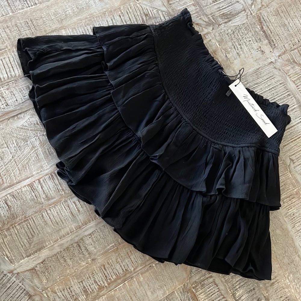 NWT!!! Mustard Seed Black Smocked Skort.